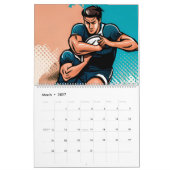 Rugby Art Calendar Kalender (Mar 2027)