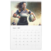 Rugby Art Calendar Kalender (Mar 2027)
