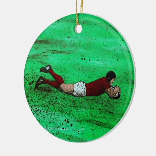 Rugby Art Ceramic Ornament (Links)