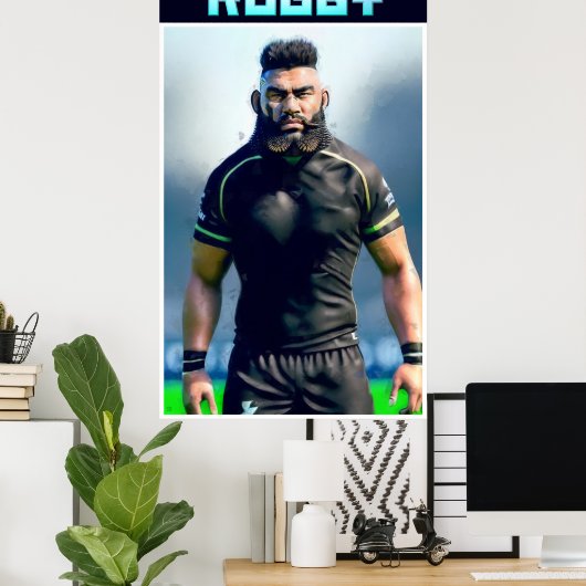 Rugby Art Poster (Thuiskantoor)
