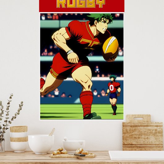 Rugby Art Poster (Keuken)