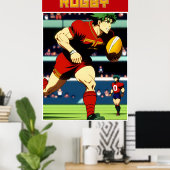 Rugby Art Poster (Thuiskantoor)
