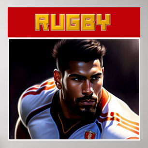 Rugby Art Poster