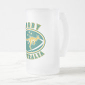 rugby - australia kangaroo wallaby aussie matglas bierpul (Voorkant rechts)