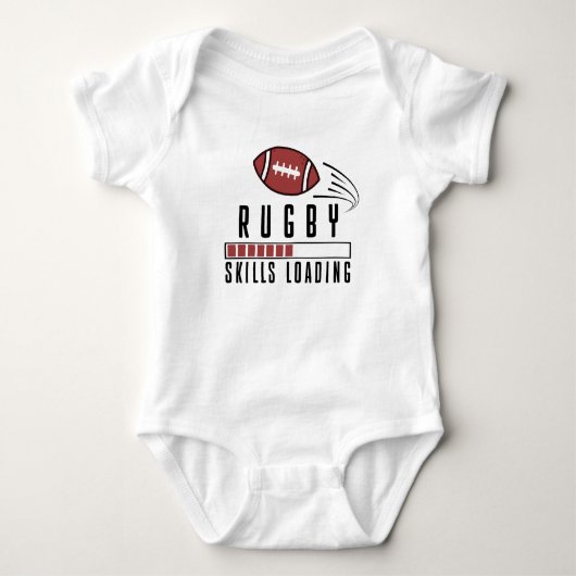 Rugby Baby Rugby Skills Loading Schattige Rugby Romper (Voorkant)