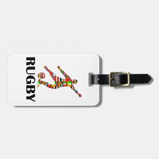 Rugby Bagagelabel (Voorkant horizontaal)
