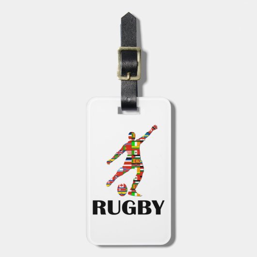 Rugby Bagagelabel (Voorkant verticaal)