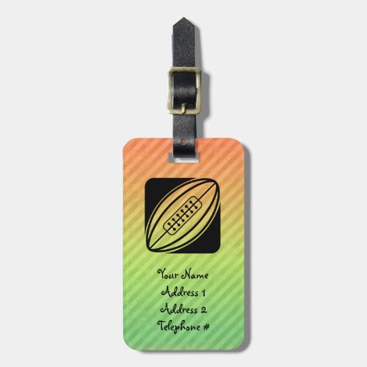 Rugby Bagagelabel (Voorkant verticaal)