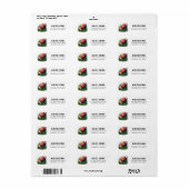 Rugby Bal Retouradreslabel Etiket (Full Sheet)