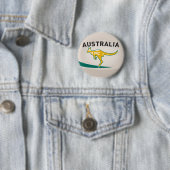 Rugby Ball Australia kangaroo wallaby Ronde Button 5,7 Cm (In situ)