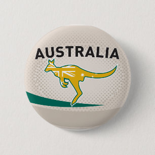 Rugby Ball Australia kangaroo wallaby Ronde Button 5,7 Cm