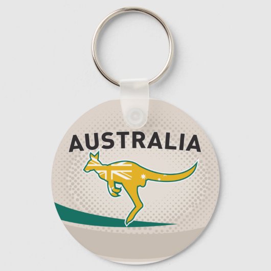 Rugby Ball Australia kangaroo wallaby Sleutelhanger (Voorkant)