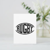 Rugby ball briefkaart (Staand voorkant)