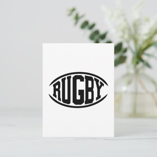 Rugby ball briefkaart (Staand voorkant)
