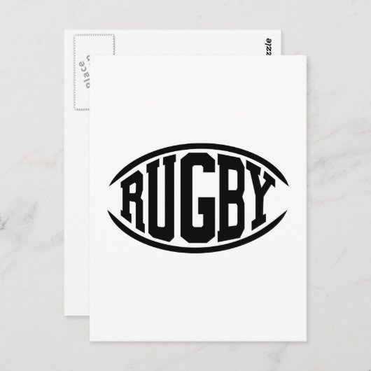 Rugby ball briefkaart (Voorkant / Achterkant)