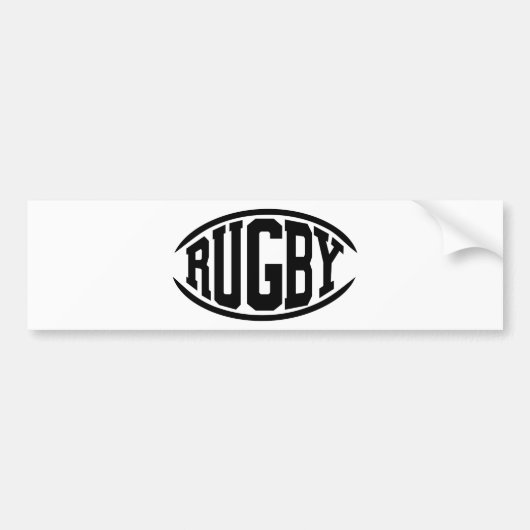 Rugby ball bumpersticker (Voorkant)