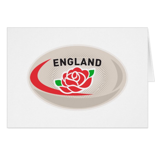Rugby Ball England Engels Roos (Voorkant Horizontaal)