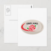 Rugby Ball England Engels Roos Briefkaart (Voorkant / Achterkant)