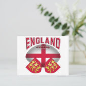 Rugby Ball Flag of England Briefkaart (Staand voorkant)