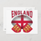 Rugby Ball Flag of England Briefkaart (Voorkant / Achterkant)