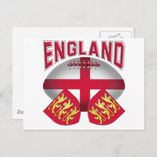 Rugby Ball Flag of England Briefkaart (Voorkant / Achterkant)
