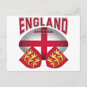 Rugby Ball Flag of England Briefkaart