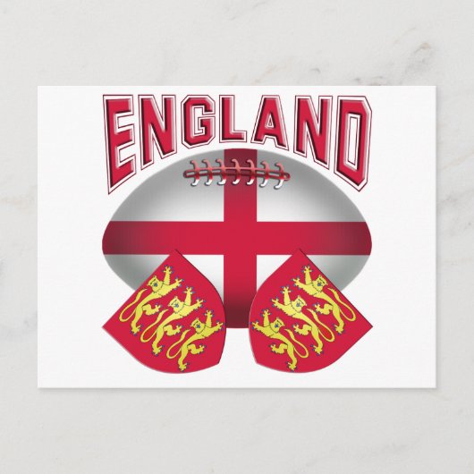 Rugby Ball Flag of England Briefkaart (Voorkant)