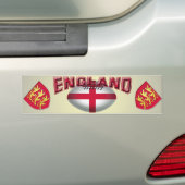 Rugby Ball Flag of England Bumpersticker (Op auto)