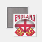 Rugby Ball Flag of England Magneet (Voorkant / Achterkant)