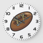 Rugby Ball Fun Sports Graphic Grote Klok (Voorkant)