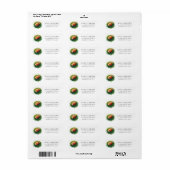 Rugby Ball in het Grass Return Address Label (Full Sheet)