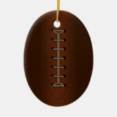 Rugby Ball Keramisch Ornament (Voorkant)
