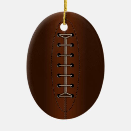 Rugby Ball Keramisch Ornament (Voorkant)