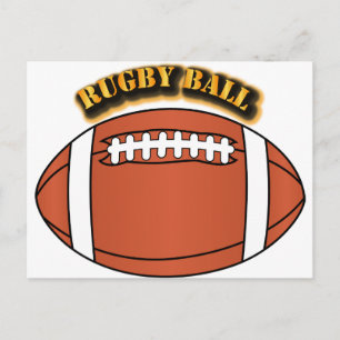 Rugby Ball met Tekst Briefkaart