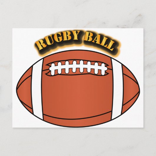 Rugby Ball met Tekst Briefkaart (Voorkant)