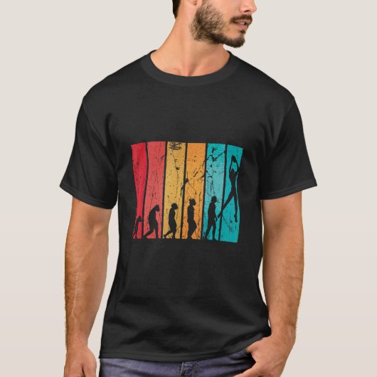 Rugby Ball Sport Player Retro Evolution Rugby Team T-shirt (Voorkant)