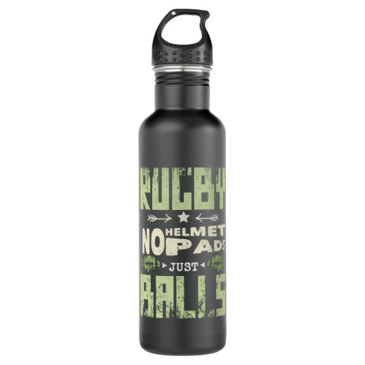 Rugby Balls Waterfles (Voorkant)