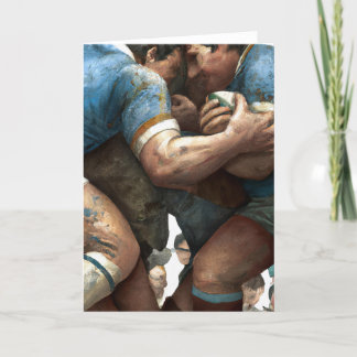 Rugby Battle - Rugby Wenskaart Feestdagen Kaart