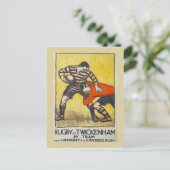 Rugby bij Twickenham met de tram van Hammersmith Briefkaart (Staand voorkant)