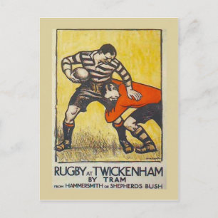 Rugby bij Twickenham met de tram van Hammersmith Briefkaart