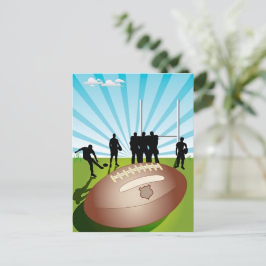 Rugby Briefkaart (Staand voorkant)
