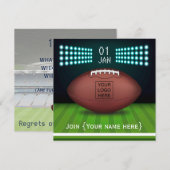 Rugby Celebration Party Invitation add foto Kaart (Voorkant / Achterkant)