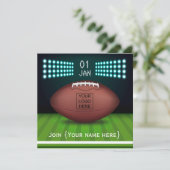 Rugby Celebration Party Invitation add foto Kaart (Staand voorkant)