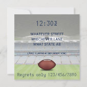 Rugby Celebration Party Invitation add foto Kaart (Achterkant)