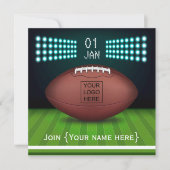Rugby Celebration Party Invitation add foto Kaart (Voorkant)