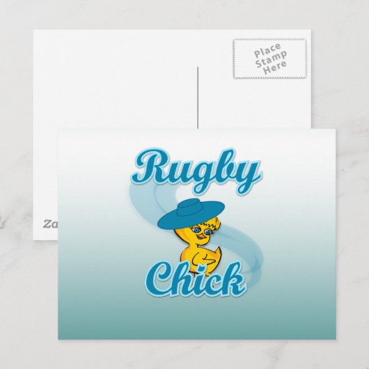Rugby Chick #3 Briefkaart (Voorkant / Achterkant)