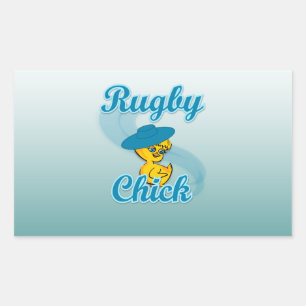 Rugby Chick #3 Rechthoekige Sticker