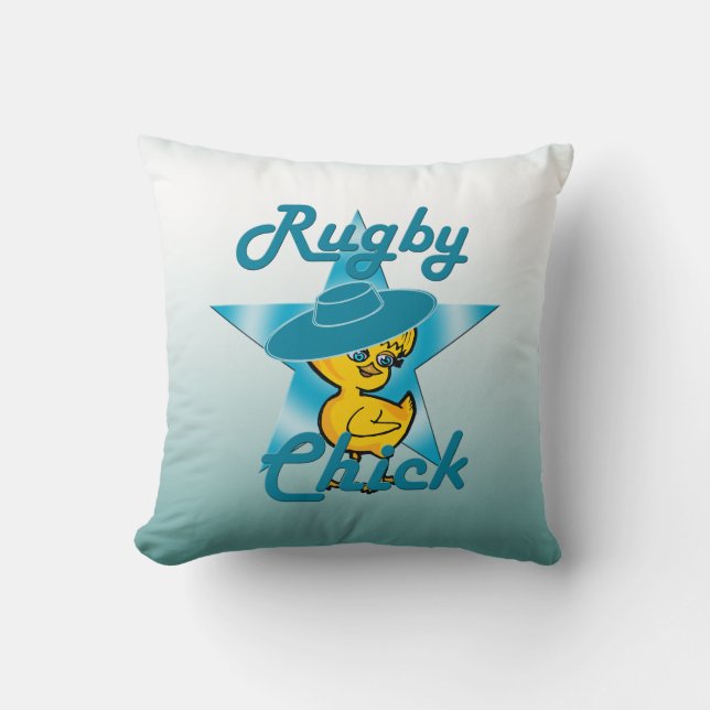 Rugby Chick #7 Kussen (Voorkant)