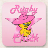 Rugby chick #8 drankjes onderzetter (Voorkant)