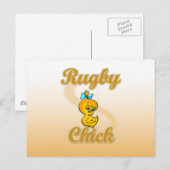 Rugby Chick Briefkaart (Voorkant / Achterkant)